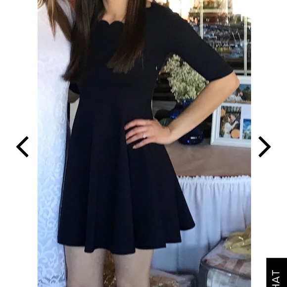 LULUS | Scallop Skater Dress - Picture 6 of 8